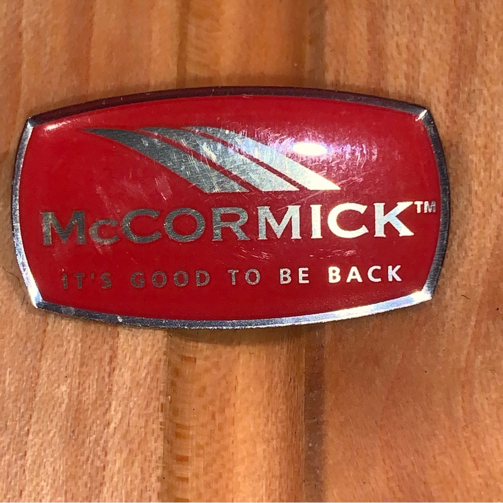 McCormick Tractors International Trademark 'Logo Good to be Back' Hat Lapel Pin